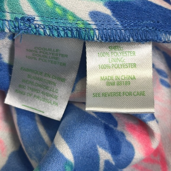 Lilly Pulitzer Jet Stream Pearl Romper Dress Blue Green Pink Women’s Size 4 - Picture 11 of 15